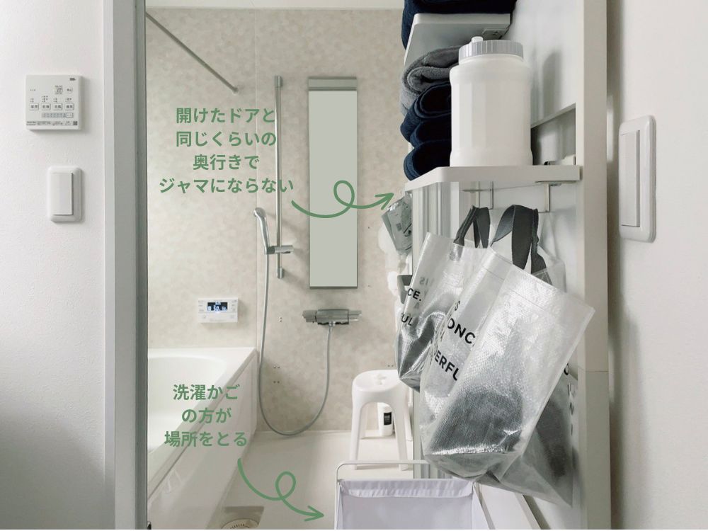 ウォールラックを横から見た様子